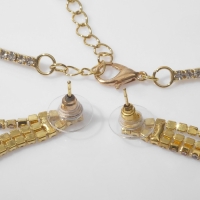 Набор 2 предмета: серьги, колье «Водопад» кольцо, цвет белый в золоте, d=13 см Набор 2 предмета: серьги, колье «Водопад» кольцо, цвет белый в золоте, d=13 см