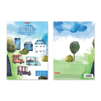 Бумага для акварели А4, 10 листов, блок 180 г/м², ErichKrause "Черничный бульвар", 100% белизна, в картонной папке Бумага для акварели А4, 10 листов, блок 180 г/м², ErichKrause "Черничный бульвар", 100% белизна, в картонной папке