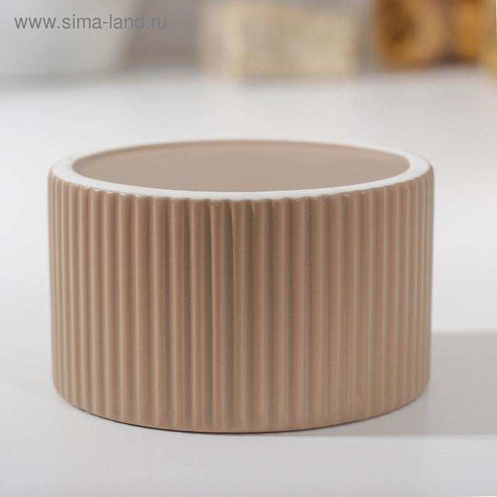 Банка керамическая для сыпучих продуктов &laquo;Дымка&raquo;, 570 мл, цвет бежевый