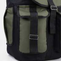 Рюкзак туристический на шнурке, 55 л, 4 наружных кармана, &laquo;ЗФТС&raquo;, цвет чёрный/хаки