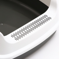 Туалет «Айша» S с высоким бортом, 45 х 35 х 18,5 см, серый Туалет «Айша» S с высоким бортом, 45 х 35 х 18,5 см, серый