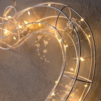 Светодиодная фигура «Сердце с бусинами» 40.5 × 39.5 см, металл, батарейки ААх2 (не в комплекте), свечение тёплое белое Светодиодная фигура «Сердце с бусинами» 40.5 × 39.5 см, металл, батарейки ААх2 (не в комплекте), свечение тёплое белое