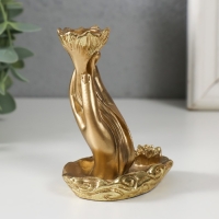 Подставка под благовония полистоун "Цветок в руке" 7х5,5х9 см Подставка под благовония полистоун "Цветок в руке" 7х5,5х9 см