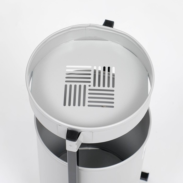 Урна уличная &laquo;Меркурий&raquo; 21 л, 32 х 70 х 28,5 см, серая, бак 0,6 мм