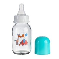Бутылочка для кормления, классическое горло, 120 мл., от 0 мес., стекло, цвет МИКС Бутылочка для кормления, классическое горло, 120 мл., от 0 мес., стекло, цвет МИКС
