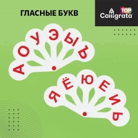 Набор веер-касс, гласные, согласные, цифры от 1 до 20, Calligrata TOP, плотные, 3 штуки, пакет с европодвесом Набор веер-касс, гласные, согласные, цифры от 1 до 20, Calligrata TOP, плотные, 3 штуки, пакет с европодвесом