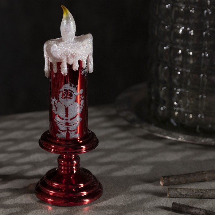 Светодиодная фигура «Свеча с Дедом Морозом» 7 × 20 × 7 см, пластик, батарейки АААх2 (не в комплекте), свечение тёплое белое Светодиодная фигура «Свеча с Дедом Морозом» 7 × 20 × 7 см, пластик, батарейки АААх2 (не в комплекте), свечение тёплое белое