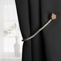 Подхват для штор &laquo;Камушки&raquo;, d = 3 &times; 46 см, цвет горчичный/пудровый