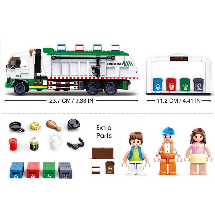 Конструктор Город &laquo;Сортировочный мусоровоз&raquo;, 432 детали