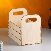 Кашпо деревянное 25×15×20 см "Кармен", ручки вырезы боковые, натуральный Дарим Красиво Кашпо деревянное 25×15×20 см "Кармен", ручки вырезы боковые, натуральный Дарим Красиво