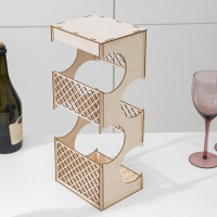 Подставка-минибар под 4 бутылки, 13&times;16&times;40 см