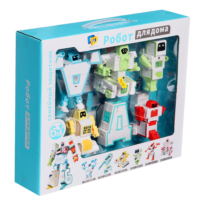 Набор роботов &laquo;Алфавит&raquo;, трансформируется, световые и звуковые эффекты, 6 букв, собираются в 1 робота