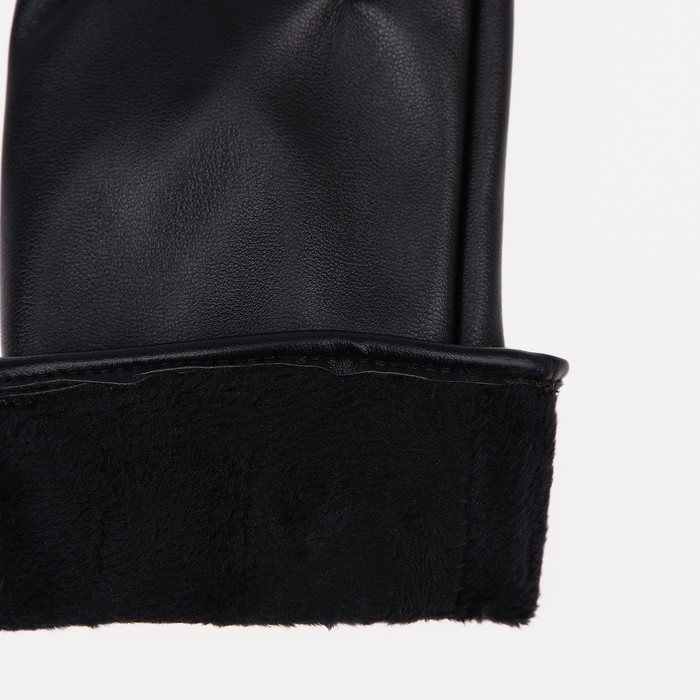 Перчатки женские, безразмерные, с утеплителем, цвет чёрный