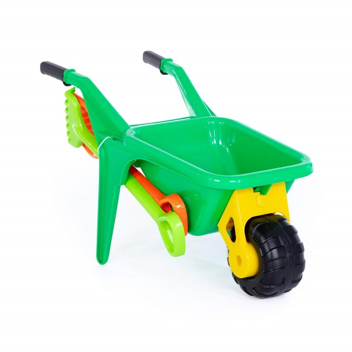 Песочный набор: тачка «Садовод», лопата большая, грабли большие, цвета МИКС Песочный набор: тачка «Садовод», лопата большая, грабли большие, цвета МИКС