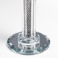 Подсвечник стекло на1 свечу "Узорный бутон" на ножке d=2 и 4 см 7,7х7,7х17 см Подсвечник стекло на1 свечу "Узорный бутон" на ножке d=2 и 4 см 7,7х7,7х17 см