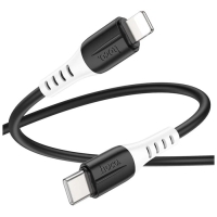 Кабель Hoco X82, Type-C - Lightning, 3 А, 1 м, оплётка силикон, чёрный Кабель Hoco X82, Type-C - Lightning, 3 А, 1 м, оплётка силикон, чёрный