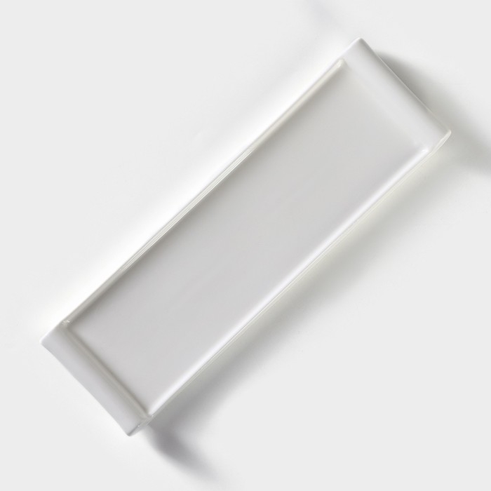 Блюдо для подачи фарфоровое с вставкой из бамбука BellaTenero, 29,5&times;9&times;2,3 см