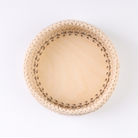 Набор вязанных корзин, 3 шт, полиэфирное волокно, бежевый Набор вязанных корзин, 3 шт, полиэфирное волокно, бежевый