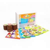Лото детское &laquo;Овощи, фрукты, ягоды&raquo; (круглые фишки)