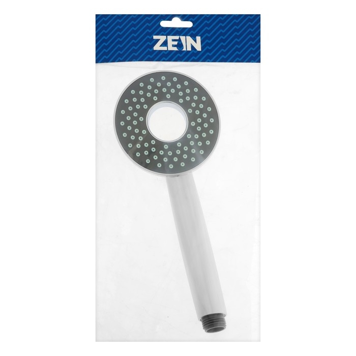 Лейка для душа ZEIN Z3535, d=105 мм, отверстие внутри, хром/серый