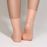 Носочки для педикюра, высокие, силиконовые, 21 &times; 19 см, ONE SIZE, цвет бежевый