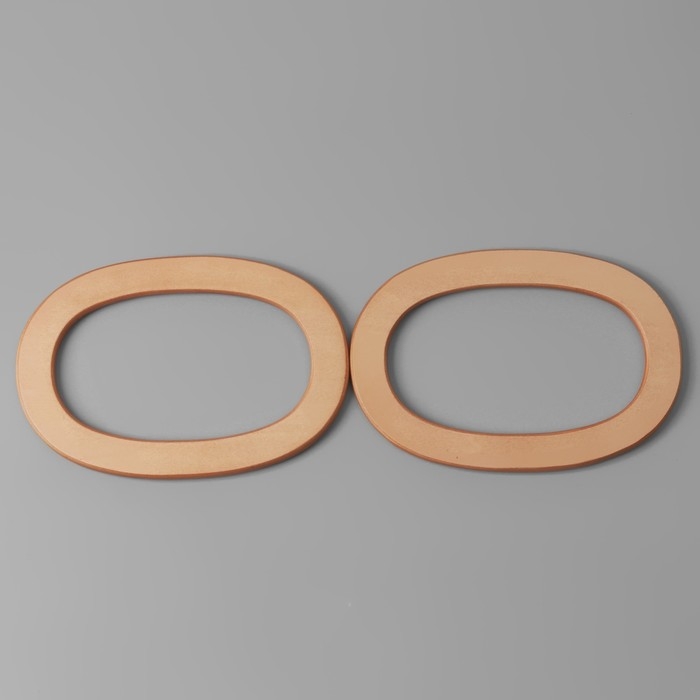 Ручки для сумок деревянные, d = 13 × 7,5 / 17 × 11,5 см, 2 шт, цвет бежевый Ручки для сумок деревянные, d = 13 × 7,5 / 17 × 11,5 см, 2 шт, цвет бежевый