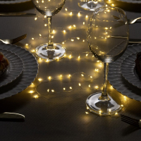 Гирлянда «Мишура» 2 м роса, IP20, серебристая нить, 100 LED, свечение тёплое белое, USB Гирлянда «Мишура» 2 м роса, IP20, серебристая нить, 100 LED, свечение тёплое белое, USB