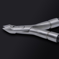 Кусачки маникюрные для кутикулы &laquo;Premium&raquo;, скрытая пружина, 11 см, длина лезвия - 6 мм, цвет серебристый/чёрный