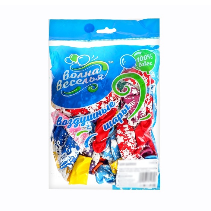 Шар латексный 12" &laquo;С ДР! Плюшевый мишка&raquo;, МИКС, 5 ст., набор 25 шт.