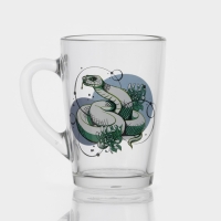 Кружка стеклянная кофейная &laquo;Змеи&raquo;, 300 мл, МИКС