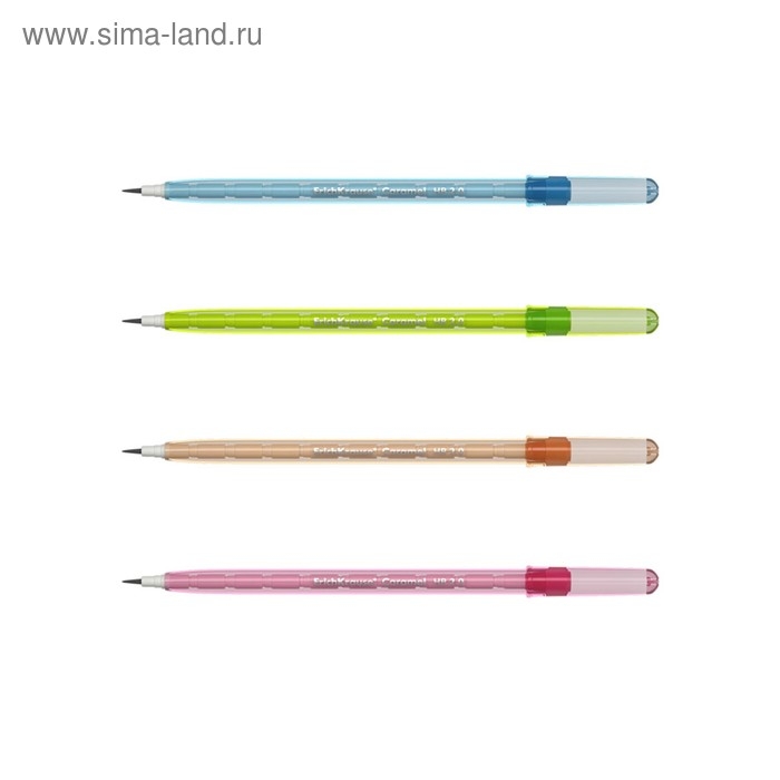 Карандаш сегментный ErichKrause "Caramel", НВ, грифель d=1,5 мм, в тубусе, микс