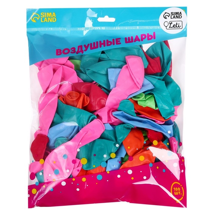 Шар латексный 12 Шар латексный 12", пастель, набор 100 шт., цвета МИКС