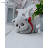 Силиконовая форма &laquo;Кот британец с бантом&raquo;