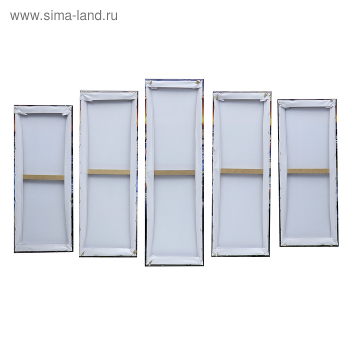 Картина модульная на подрамнике "Закат на берегу" 125х80 см (2-25х63, 2-25х70, 1-25х80)