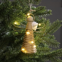 Светодиодная фигура подвесная &laquo;Ангел&raquo; 14х11х5 см см, 10 LED, батарейки АG13 (в комплекте), свечение теплое белое