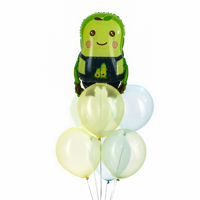 Набор шаров &laquo;Авокадо&raquo;, латекс, фольга, 7 шт.