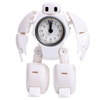 Робот &laquo;Будильник&raquo;, трансформируется, звуковые эффекты, цвет белый