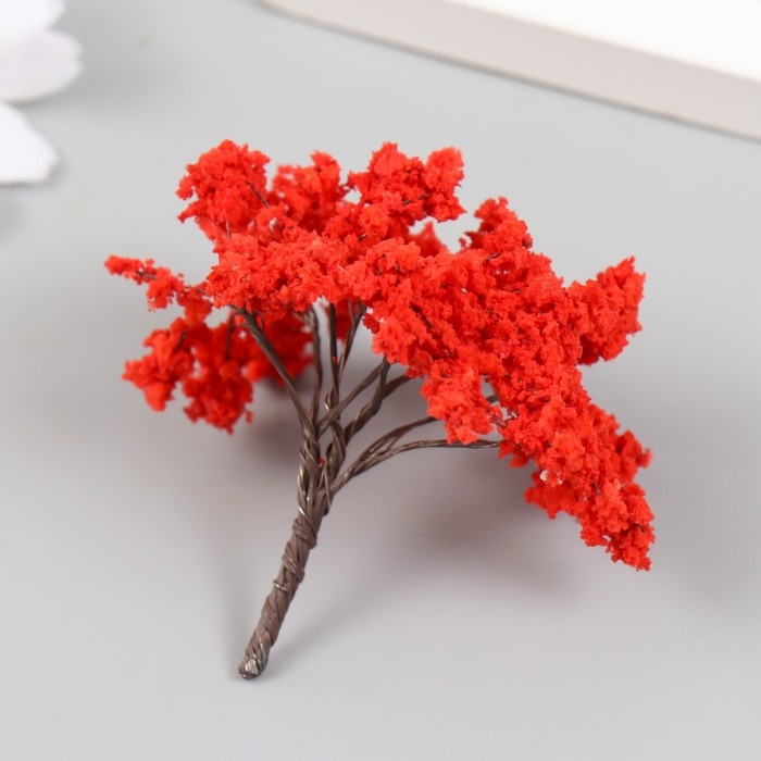 Искусственное растение для творчества пластик "Красный клён" 6х7,3 см