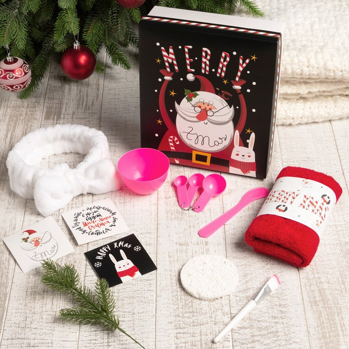 Подарочный набор новогодний Подарочный набор новогодний "Merry x-mas" полотенце и аксессуары