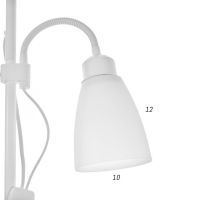 Торшер "Тренд 2" 1х40Вт Е27+1хЕ27 40Вт белый 22х22х180 см. Торшер "Тренд 2" 1х40Вт Е27+1хЕ27 40Вт белый 22х22х180 см.