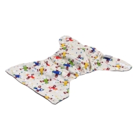 Многоразовый подгузник «Самолеты», 3-15 кг, угольно-бамбуковая ткань, разноцветный, Крошка Я Многоразовый подгузник «Самолеты», 3-15 кг, угольно-бамбуковая ткань, разноцветный, Крошка Я