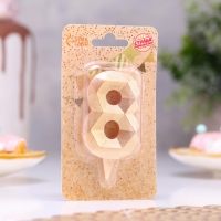 Свеча в торт &laquo;Алмаз&raquo; цифра 8 золотая, 6,5 см