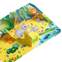Книга картонная с окошками «Приходите в зоопарк», 10 стр., 24 окошка Книга картонная с окошками «Приходите в зоопарк», 10 стр., 24 окошка