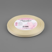 Лента репсовая, 6 мм, 23 &plusmn; 1 м, цвет молочный №08