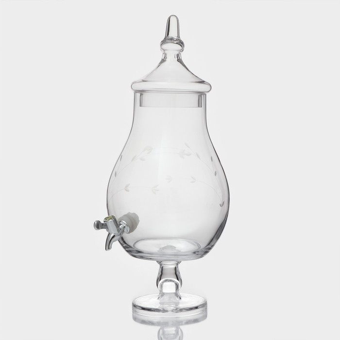 Диспенсер для напитков стеклянный &laquo;Фреш&raquo;, 6 л, 21&times;50 см