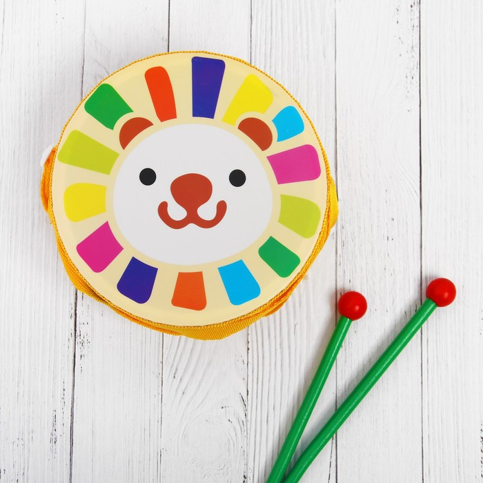 Музыкальная игрушка «Барабан», с рисунком, цвета микс, бумажная мембрана Музыкальная игрушка «Барабан», с рисунком, цвета микс, бумажная мембрана