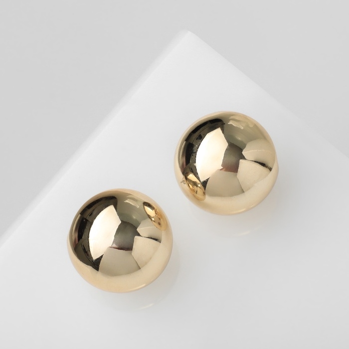 Серьги пластик &laquo;Сфера&raquo; правда, цвет золото