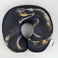 Новый год. Подушка для путешествий антистресс &laquo;Змея&raquo;, чёрный