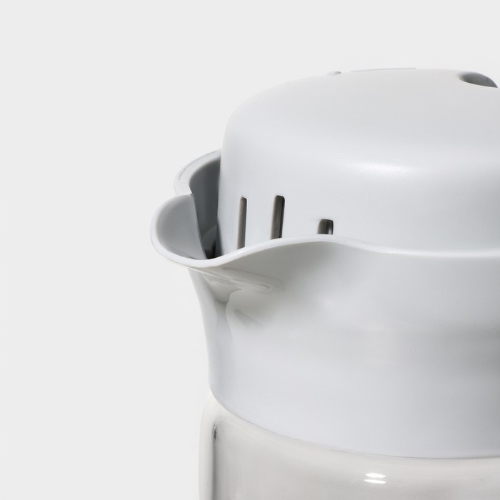 Кувшин для воды стеклянный с пластиковым фильтром Renga &laquo;Дэйзи&raquo;, 1,5 л, 10&times;29 см, цвет серый