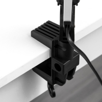 Лампа настольная Е27, h=55 см, шарнирная, на зажиме (220В) белая RISALUX